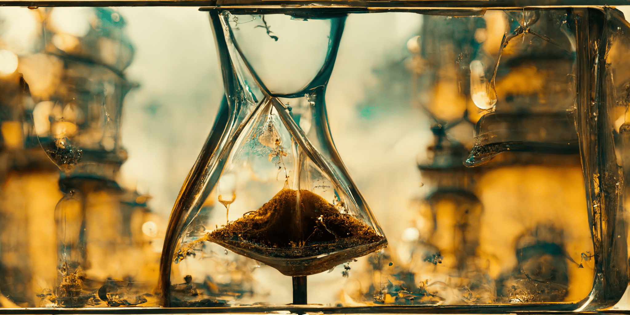 In an hourglass I cannot turn upside down – sand has nowhere to go