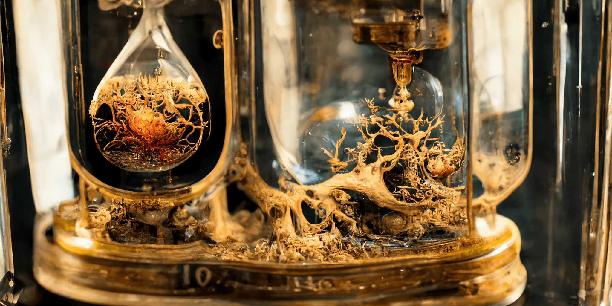 In an hourglass I cannot turn upside down – a bottle of roots