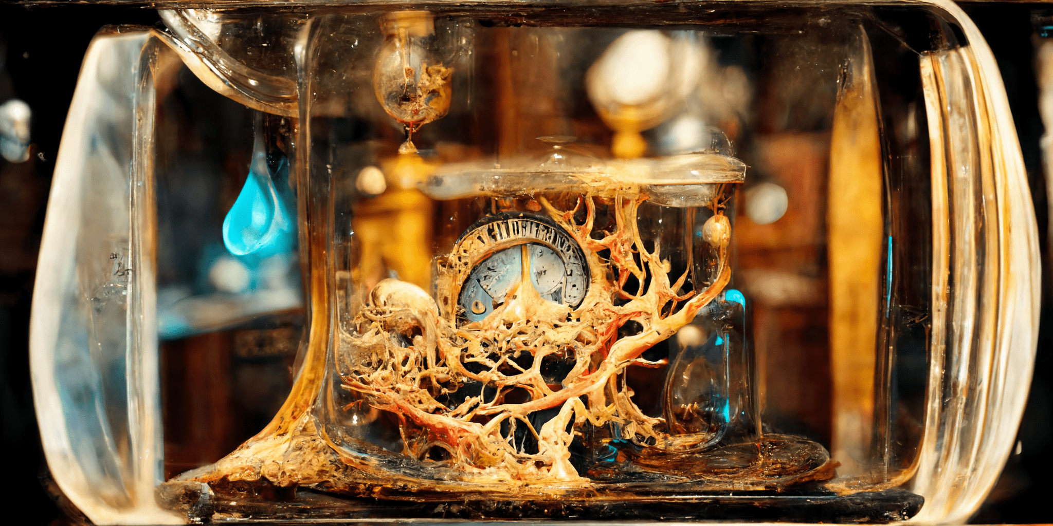 In an hourglass I cannot turn upside down – rooted clock