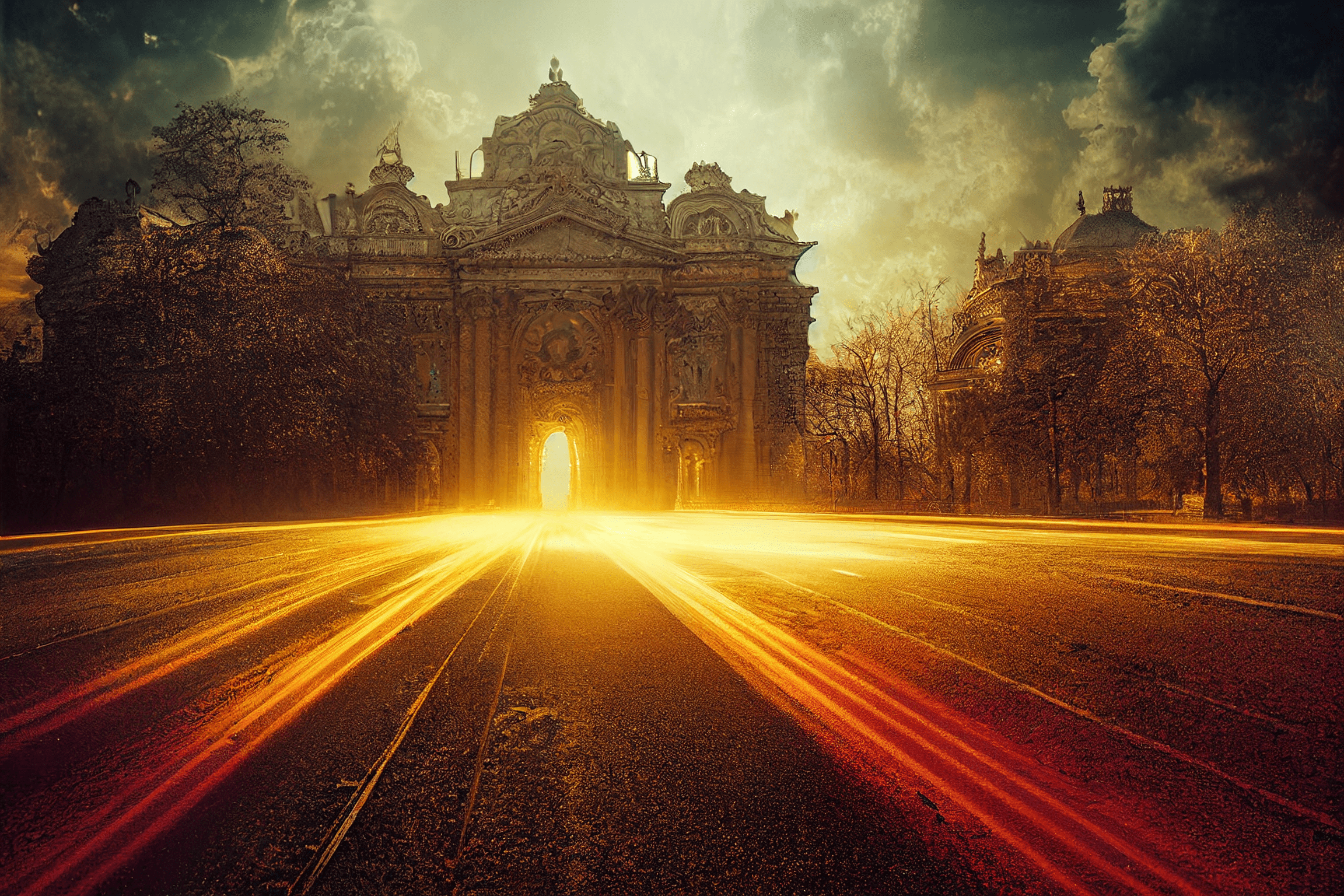 Way back a year ago – Baroque portal of light