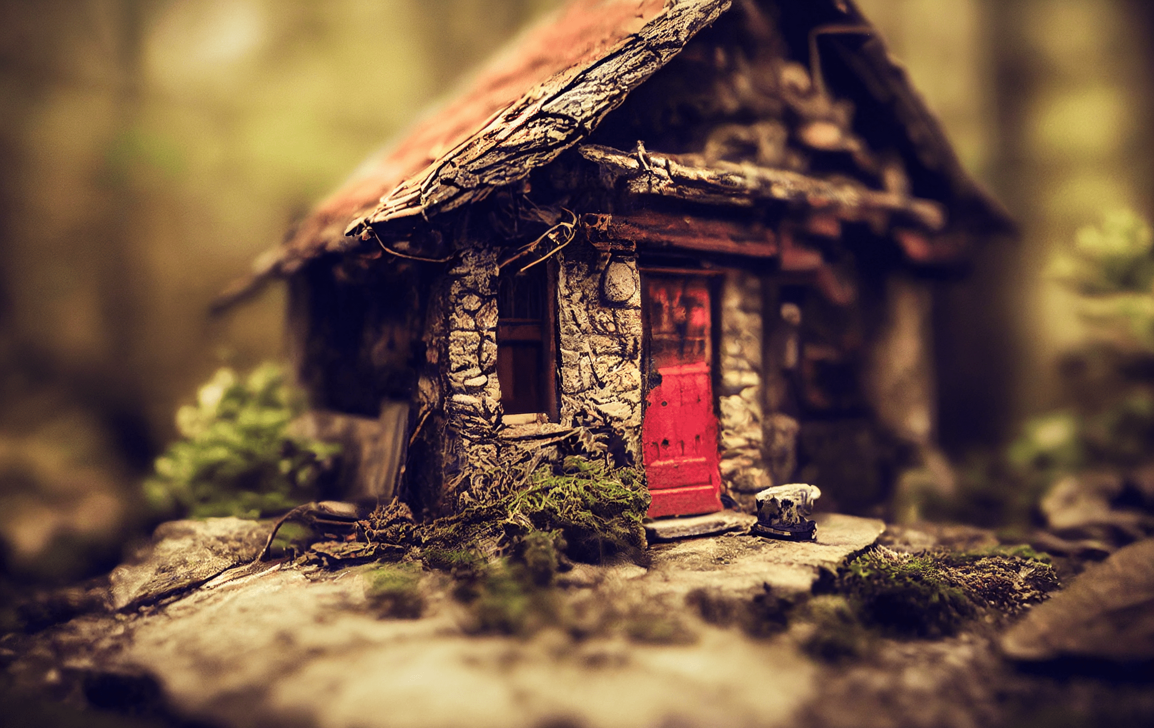 Way back a year ago – Cabincore minicabin with a red door