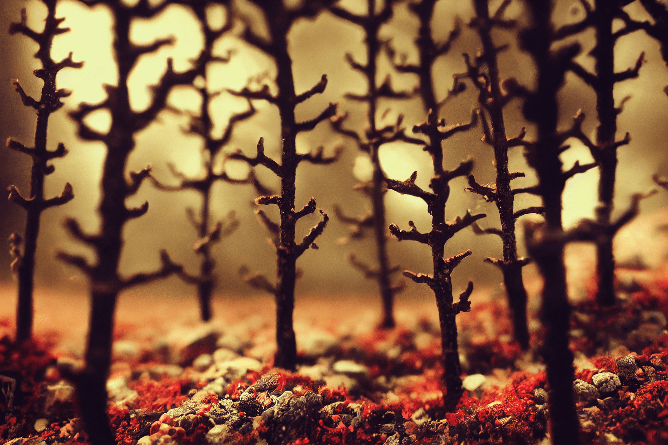 Way back a year ago – Cabincore miniature trees