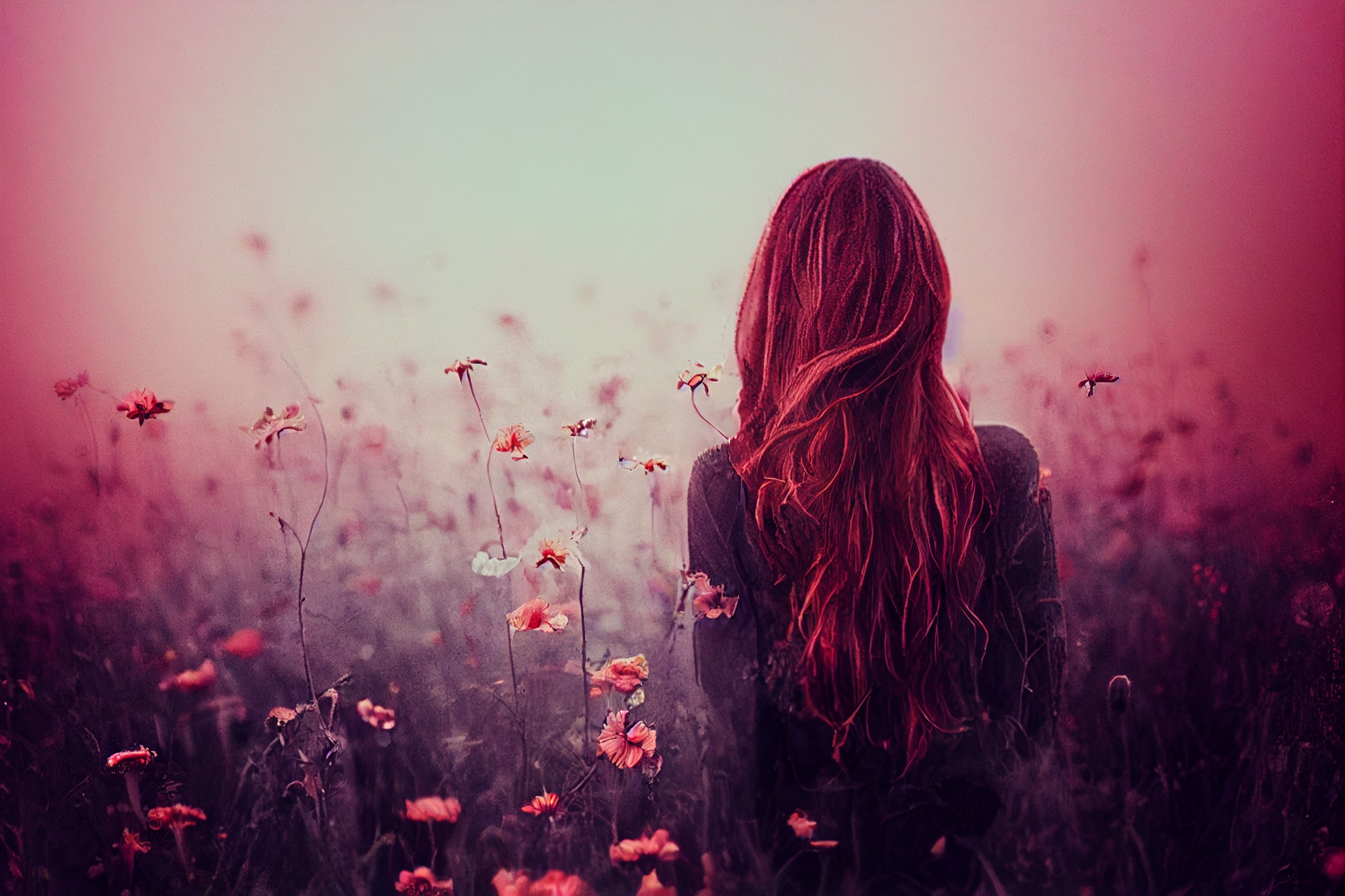 And where I’ll go in life still nobody knows – Red hair and flowes