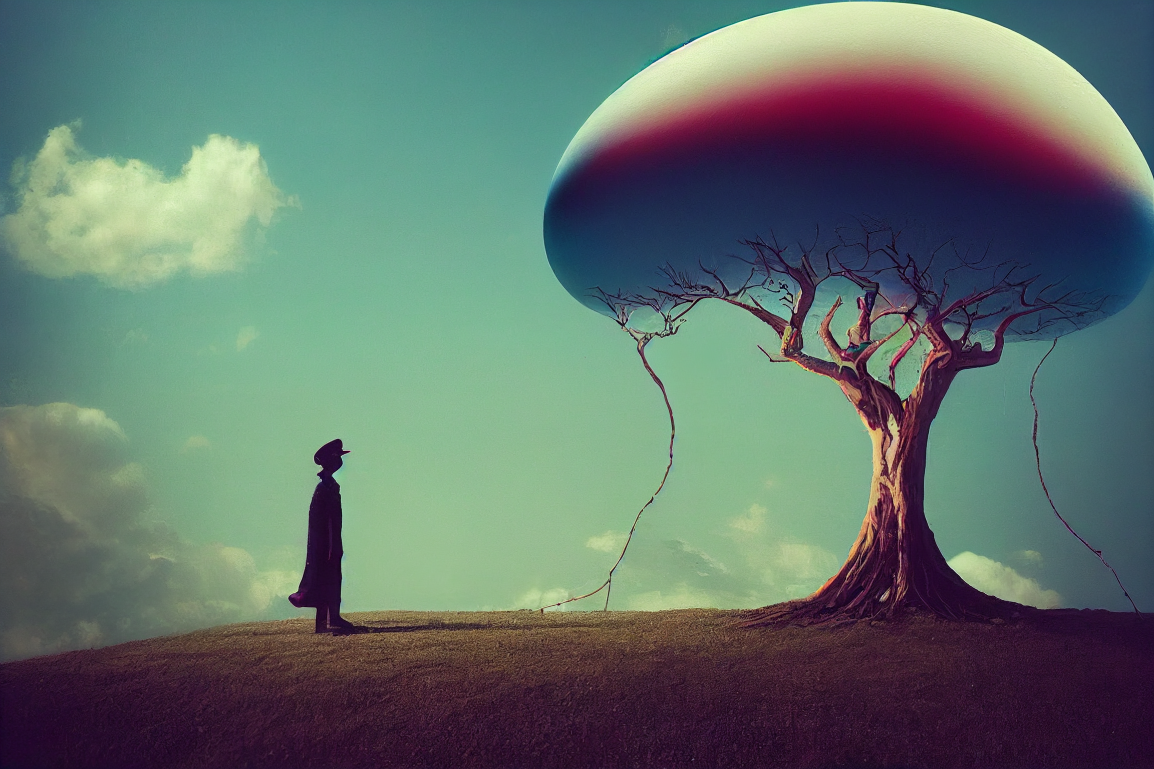 I’ll keep my head up high through the downs and lows – Surreal tree and a blob