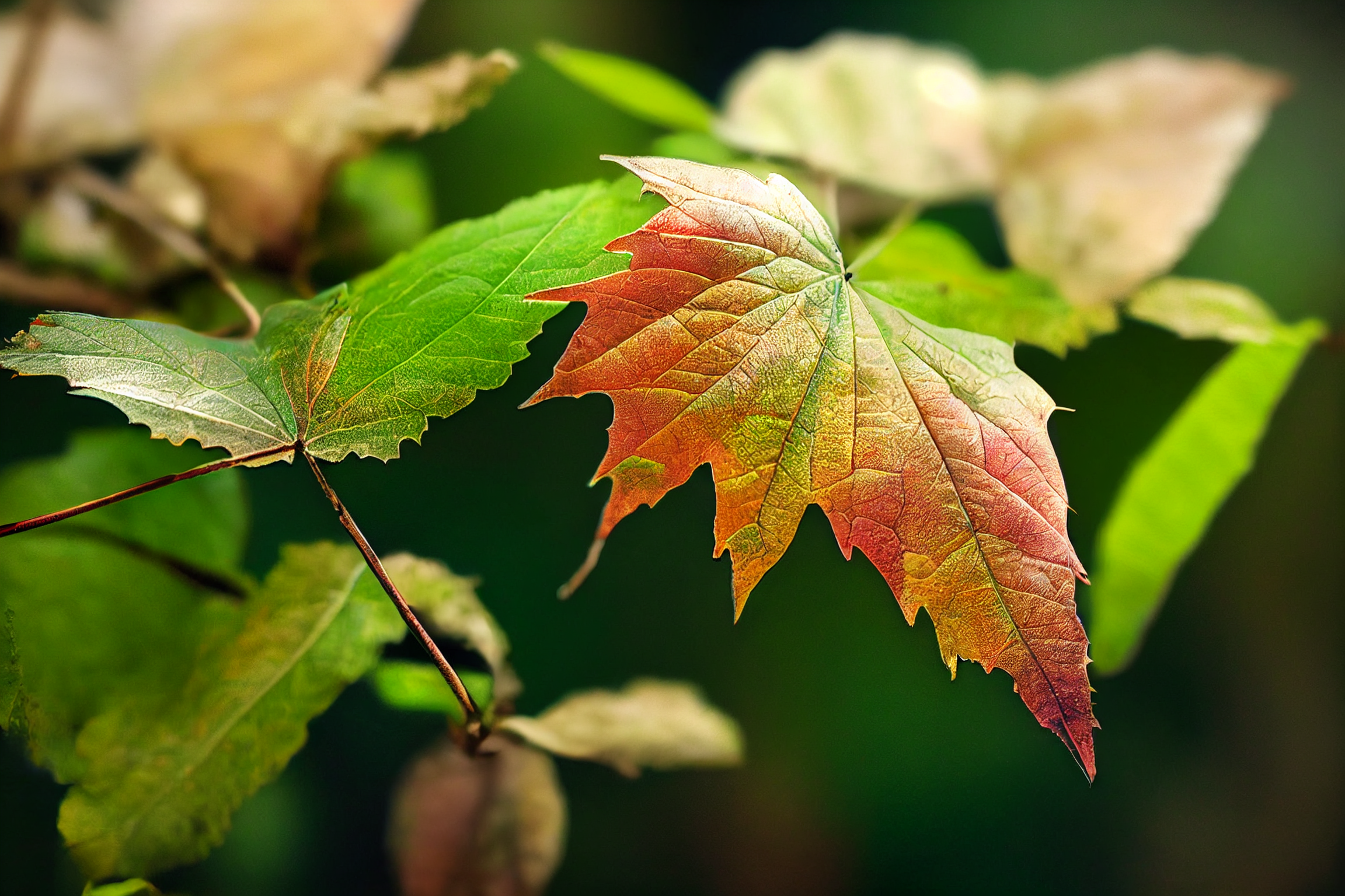 I’ve changed for the better this time – Leafpunk red and green leaves
