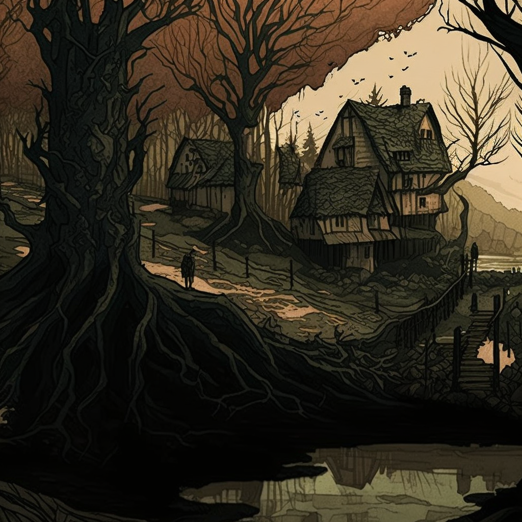 Landscape in the style of Abigail Larson 2