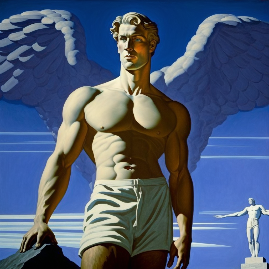 Image in the style of Rockwell Kent 1