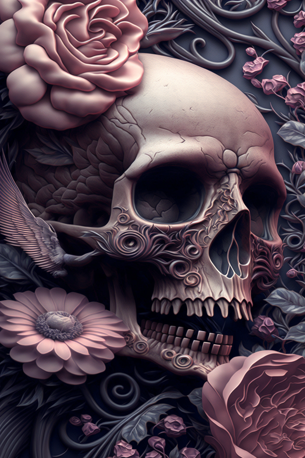 Flowery skull