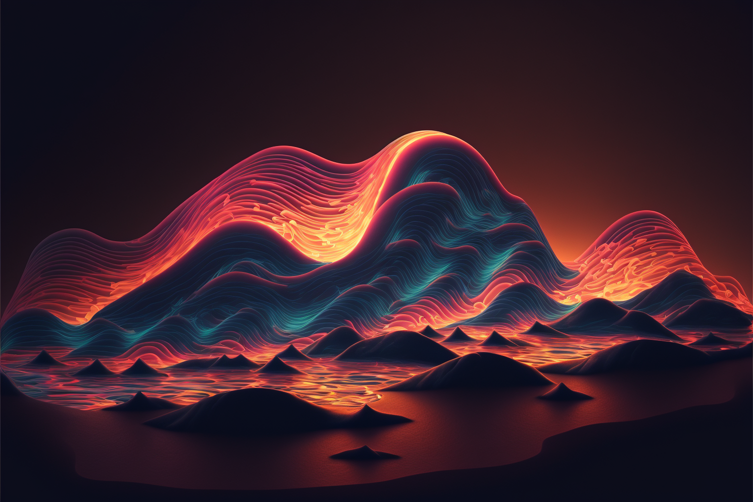 Image in the style of Glowwave  3