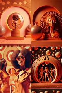 Terracotta, '70s Disco --ar 2:3 