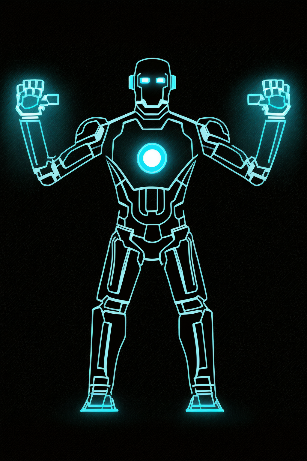 Nijijourney glowy robot 
