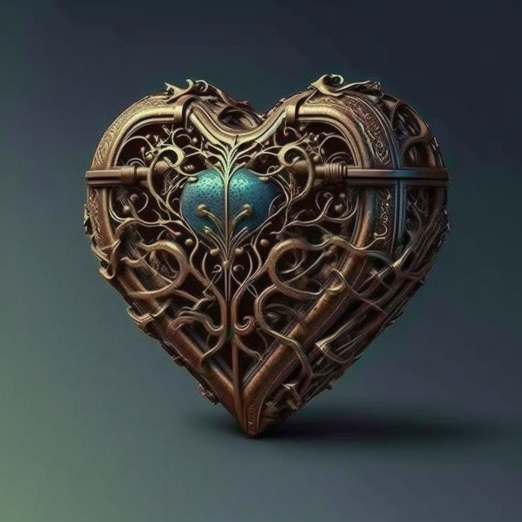 Cursed ornate metal heart 