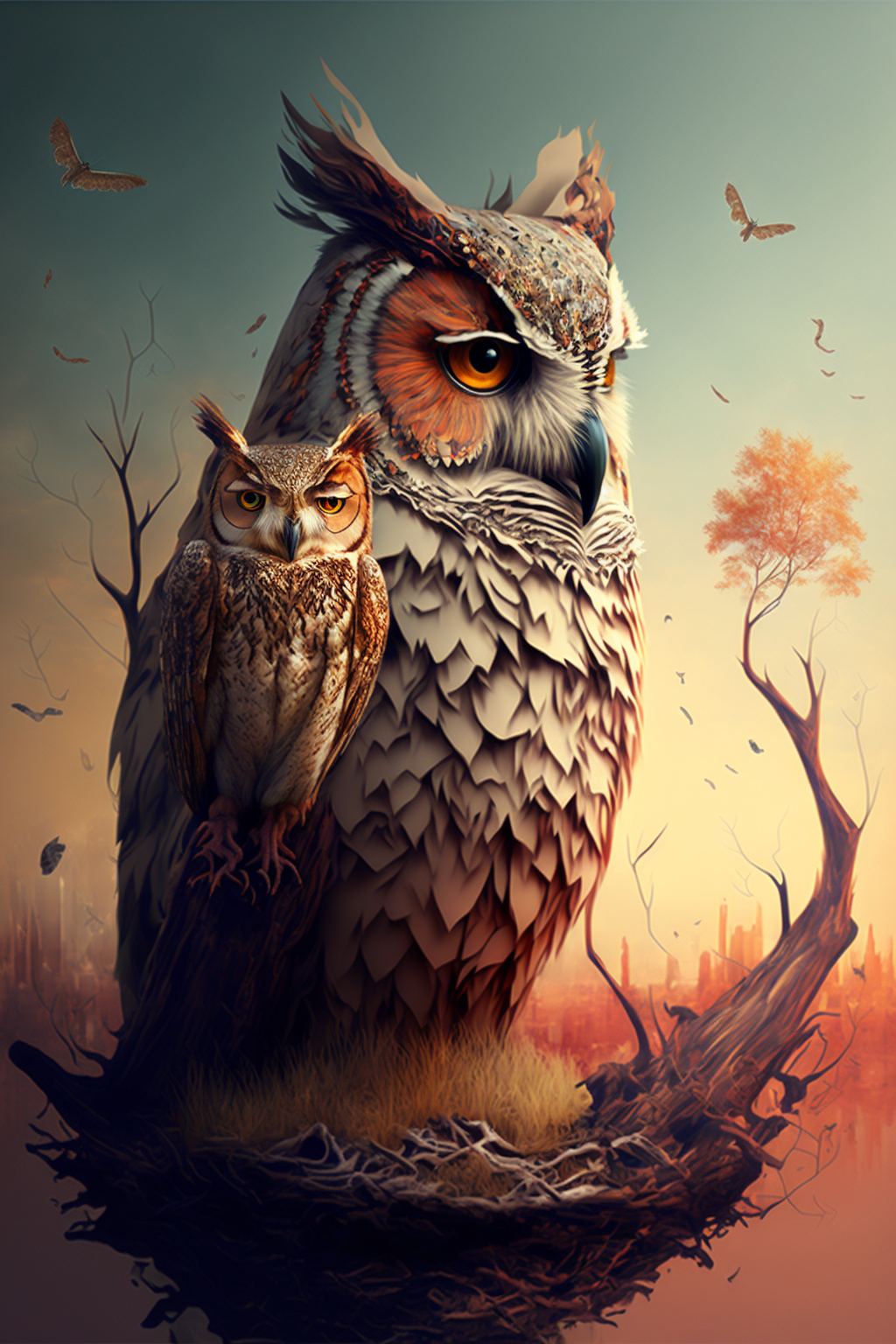 Owl in the style of Surrealist Symbolism 3