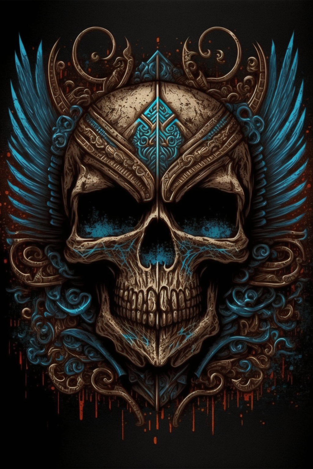 Cursed ornate skull