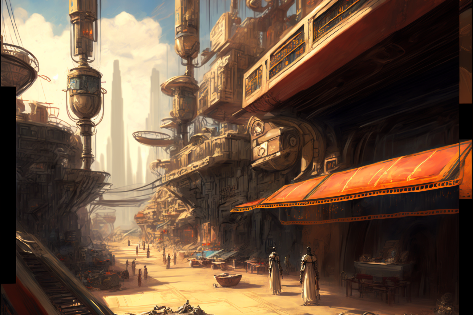 Fantasy concept desert city