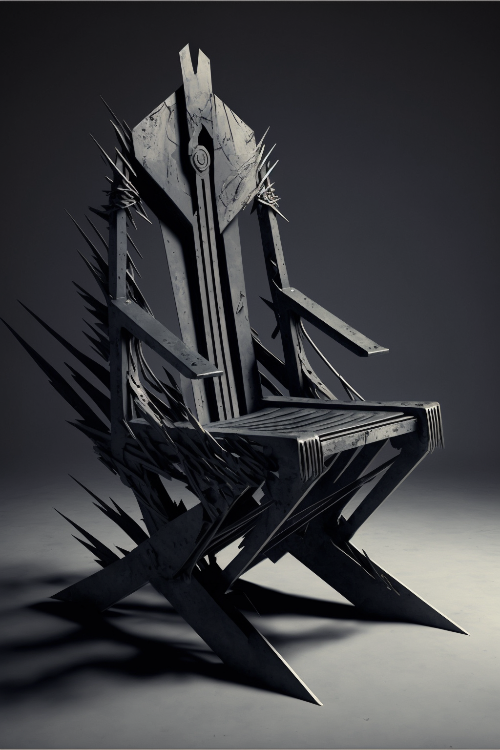Chair in the style of Dystopian Blade Runnerism 2