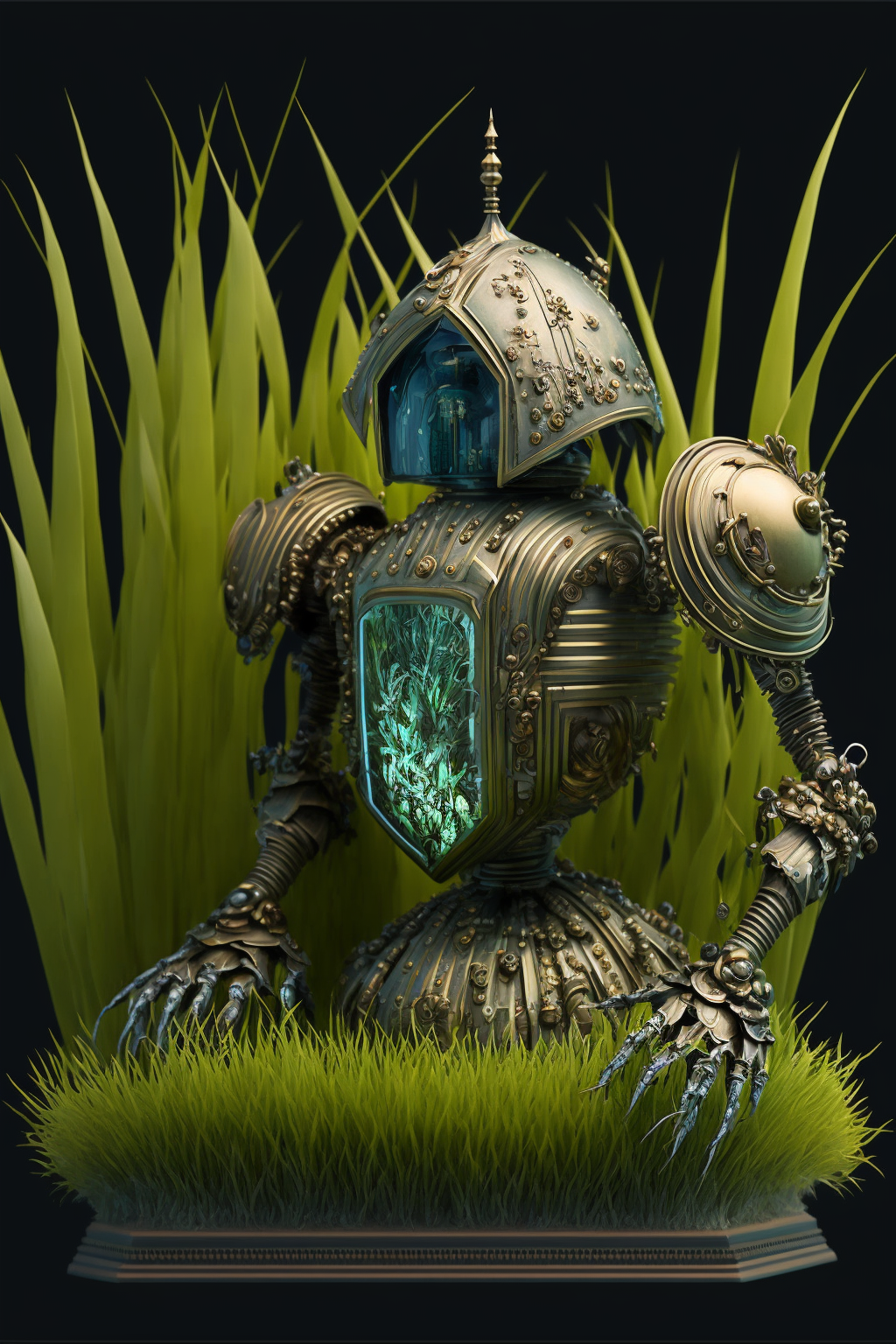 Grass in the style of Robotique-Baroque 3