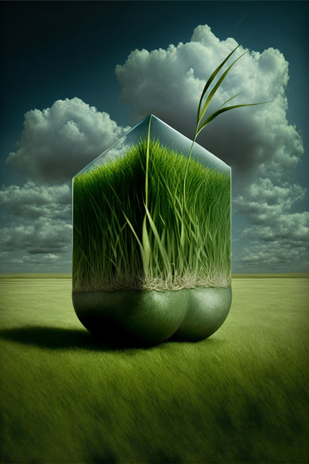 Grass in the style of Surrealist-Socialist Post-Modern Classicism 1