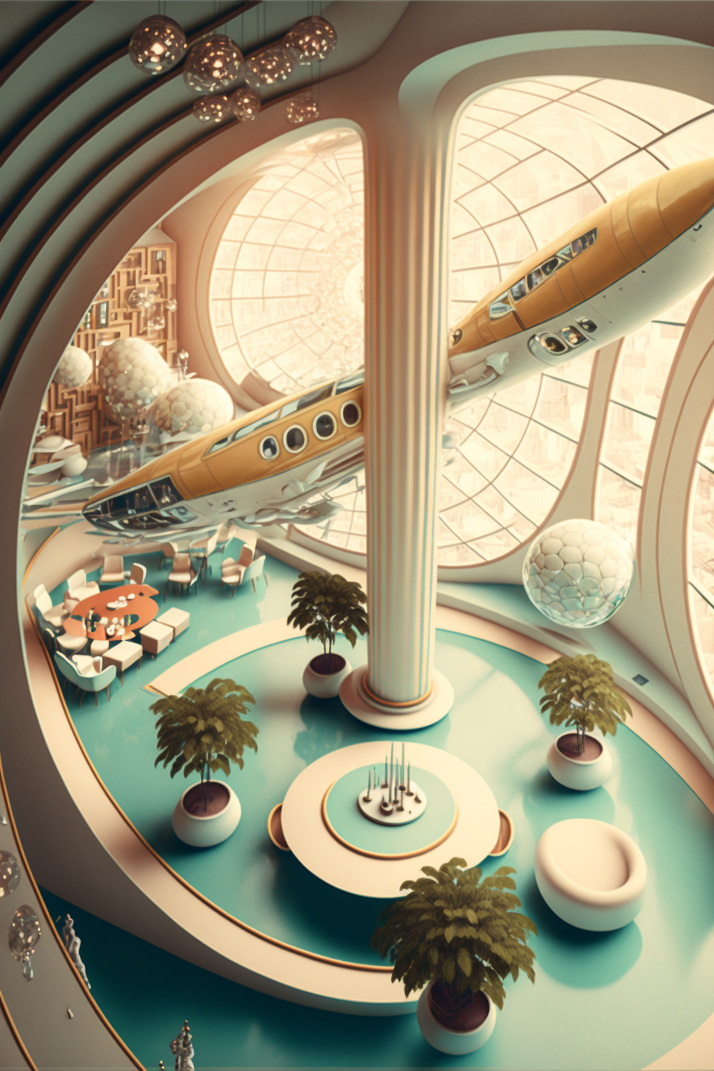 Luxury in the style of Space-Age Plutocratic Futurism 1