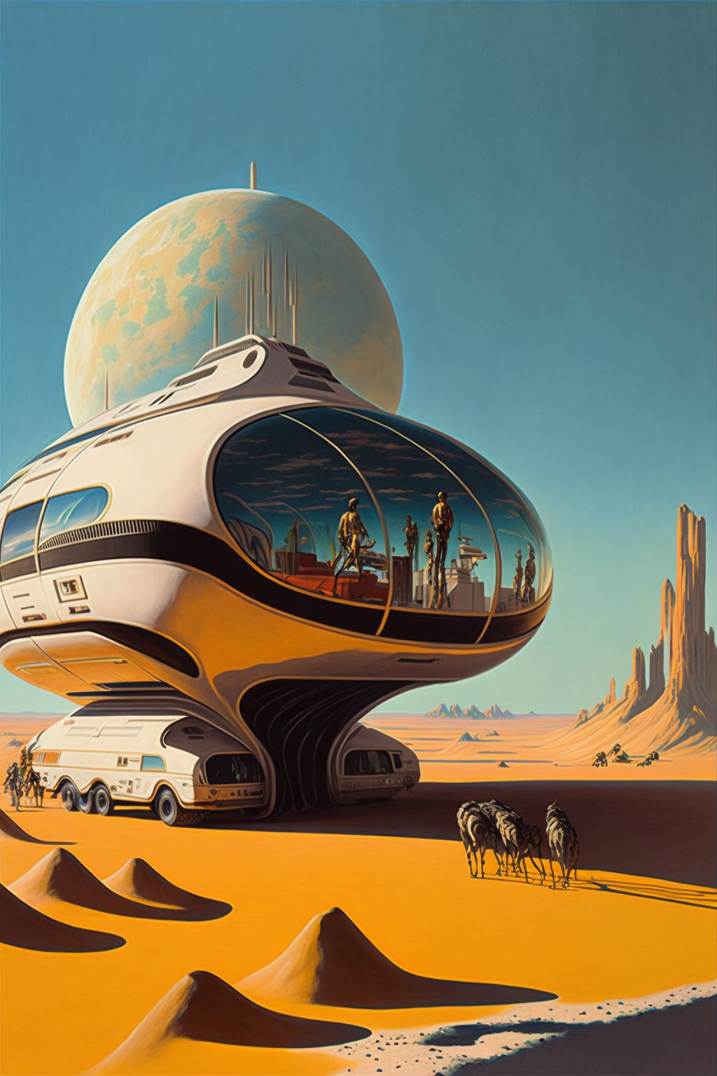 Luxury in the style of Space-Age Plutocratic Futurism 2