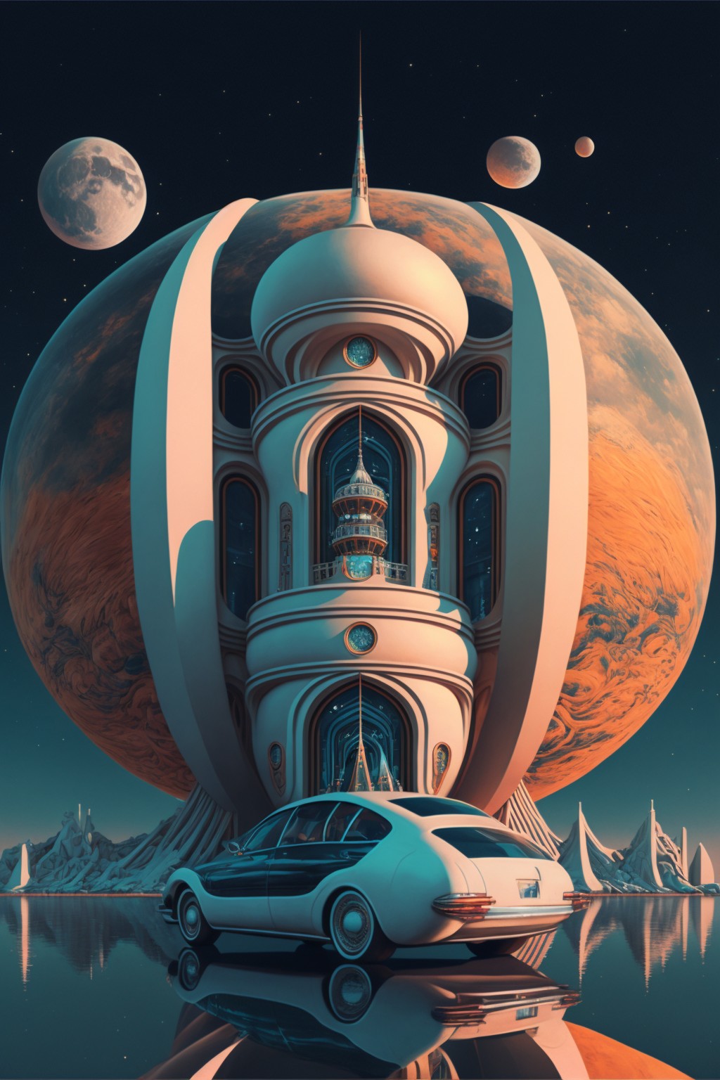 Luxury in the style of Space-Age Plutocratic Futurism 5