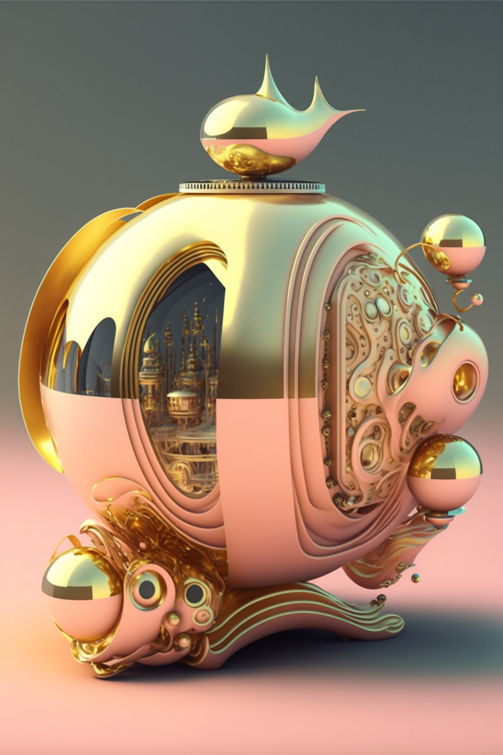 Luxury in the style of Stylized Blobby-Futurism 4