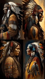 Native American Art --ar 9:16 --seed 777