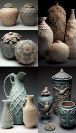 Salt Glazed Ceramics --ar 9:16 --seed 777