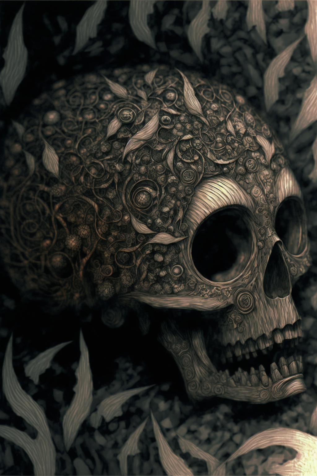Skull in the style of Thaeyne 3