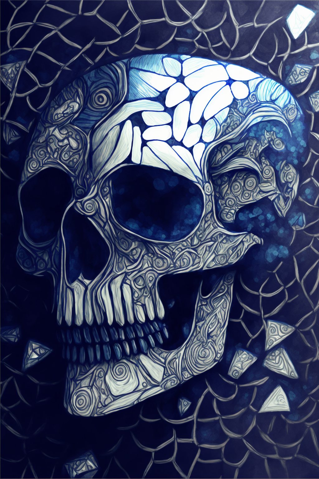 Skull in the style of Thaeyne 10