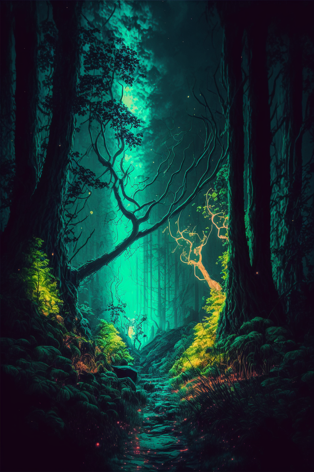 Forest in the style of Psytrance Photography 16