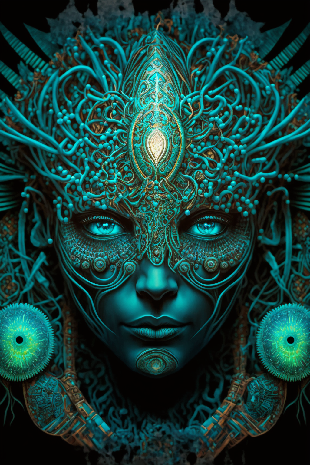 Portrait in the style of Psytrance 21