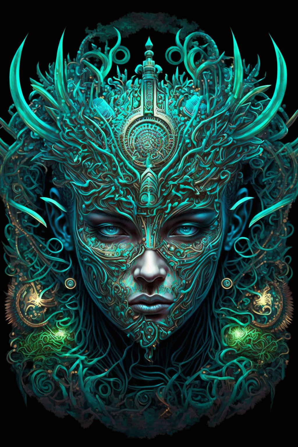 Portrait in the style of Psytrance 24
