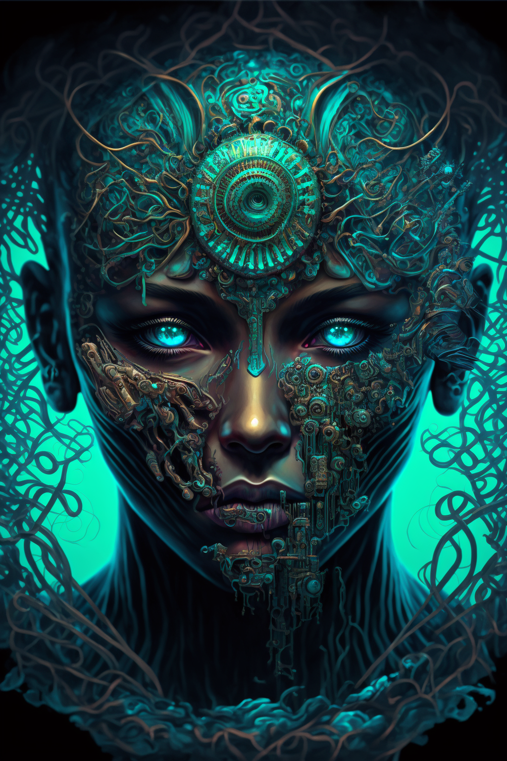 Portrait in the style of Psytrance 25