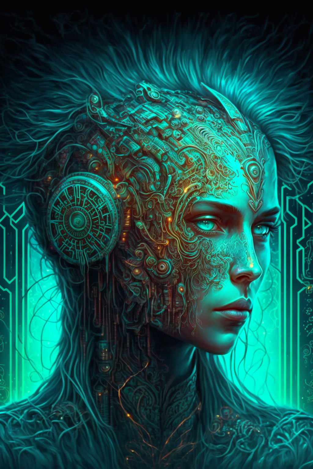 Portrait in the style of Psytrance 26