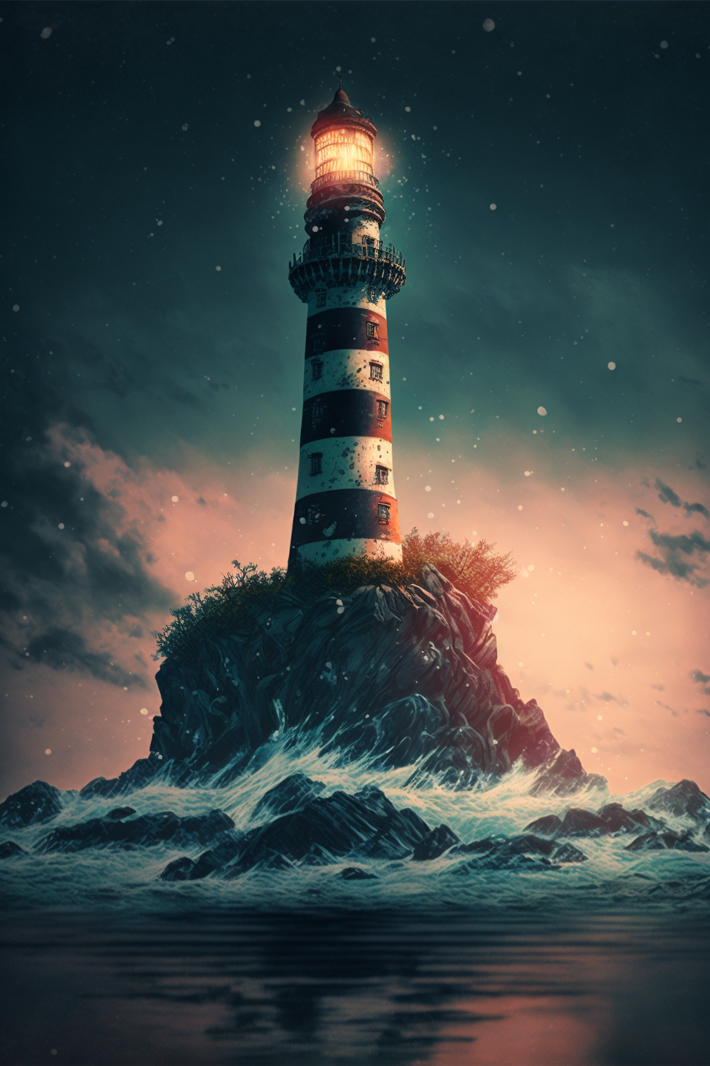 Lighthouse in the style of Psytrance Photography 20
