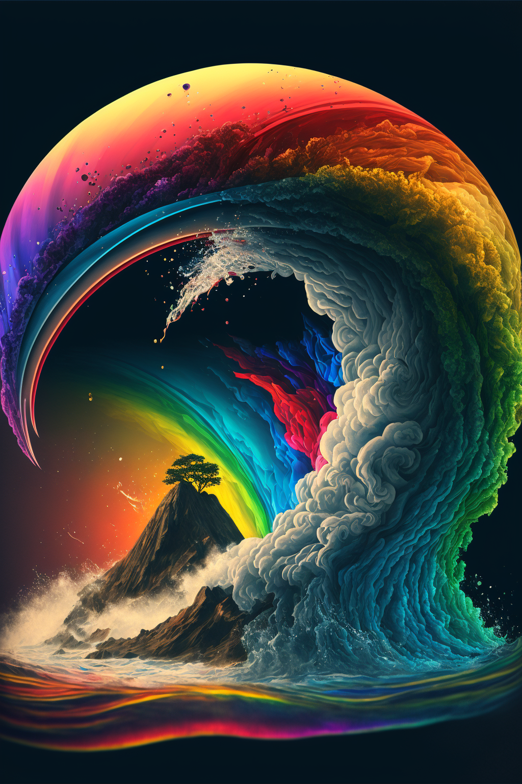 Rainbow in the style of Psytrance UHD 1