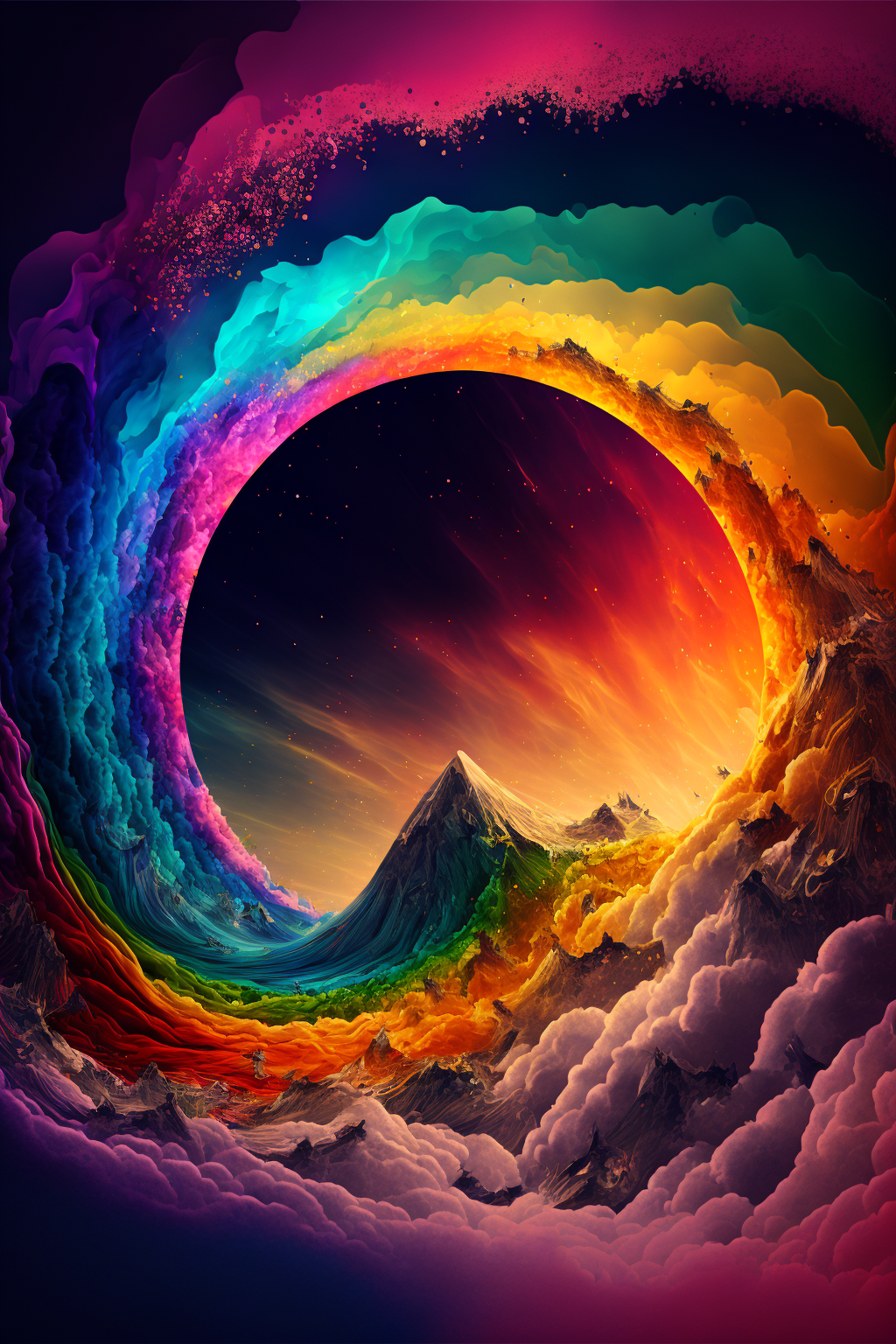 Rainbow in the style of Psytrance UHD 4