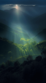 Landscape in the style of Luminous 2