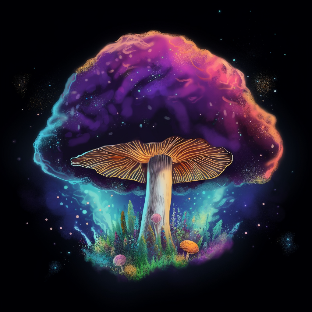 Mushroom in the style of Midjourney v5 1