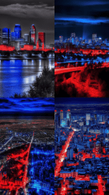 City, Blue-Red --ar 16:9 --v 5