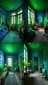 Interior, Blue-Green --no text, mockup --ar 9:16 --seed 777 --v 5