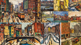 Examples, Boston Expressionism --ar 16:9 --v 5