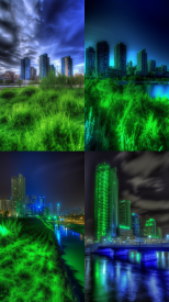 City, Green-Blue --no text, mockup --ar 9:16 --seed 777 --v 5