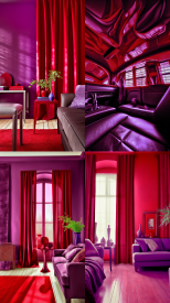 Interior, Red-Purple --no text, mockup --ar 9:16 --seed 777 --v 5